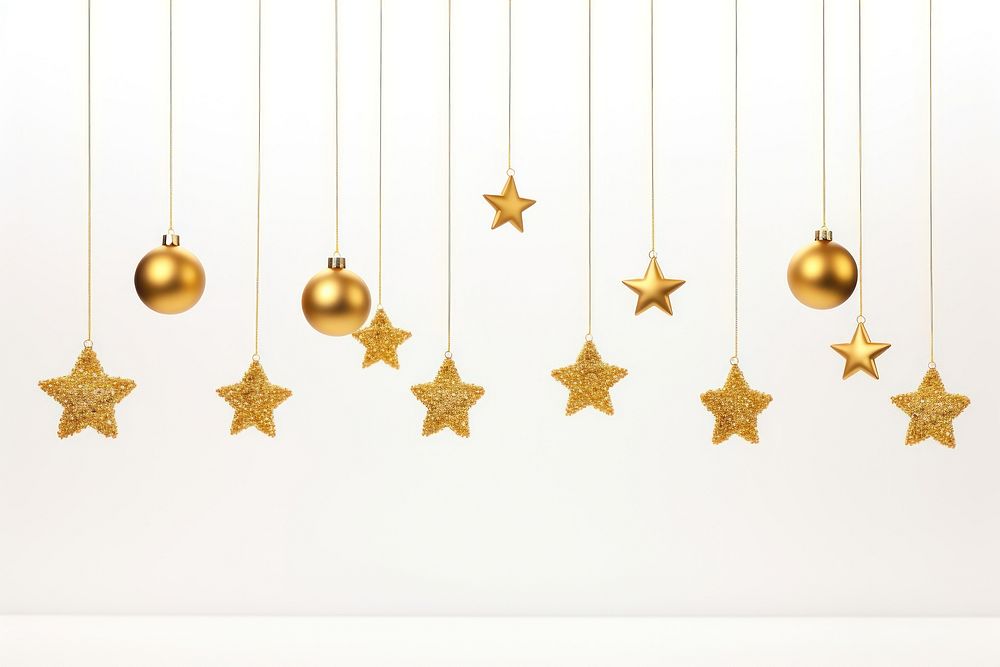 Gold backgrounds hanging star. AI generated Image by rawpixel.