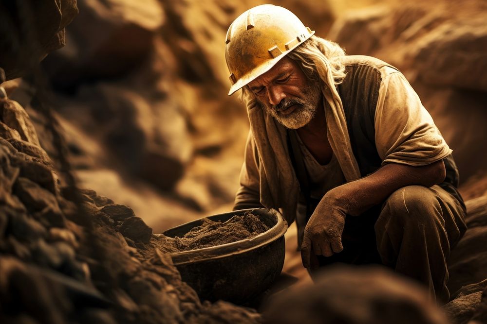 Saudi arabia arab worker mining helmet adult. AI generated Image by rawpixel.