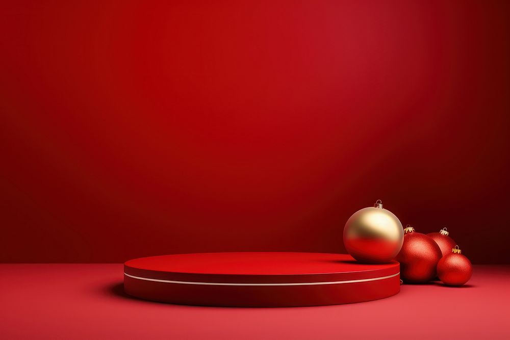 Christmas red red background celebration. AI generated Image by rawpixel.