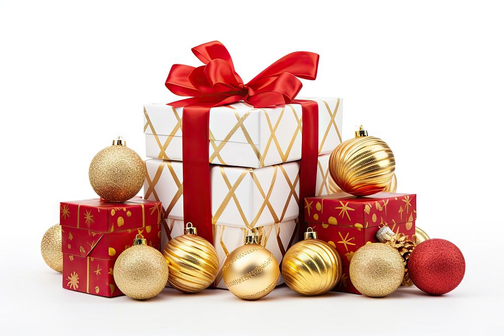 Gift heap gift christmas gold. AI generated Image by rawpixel.