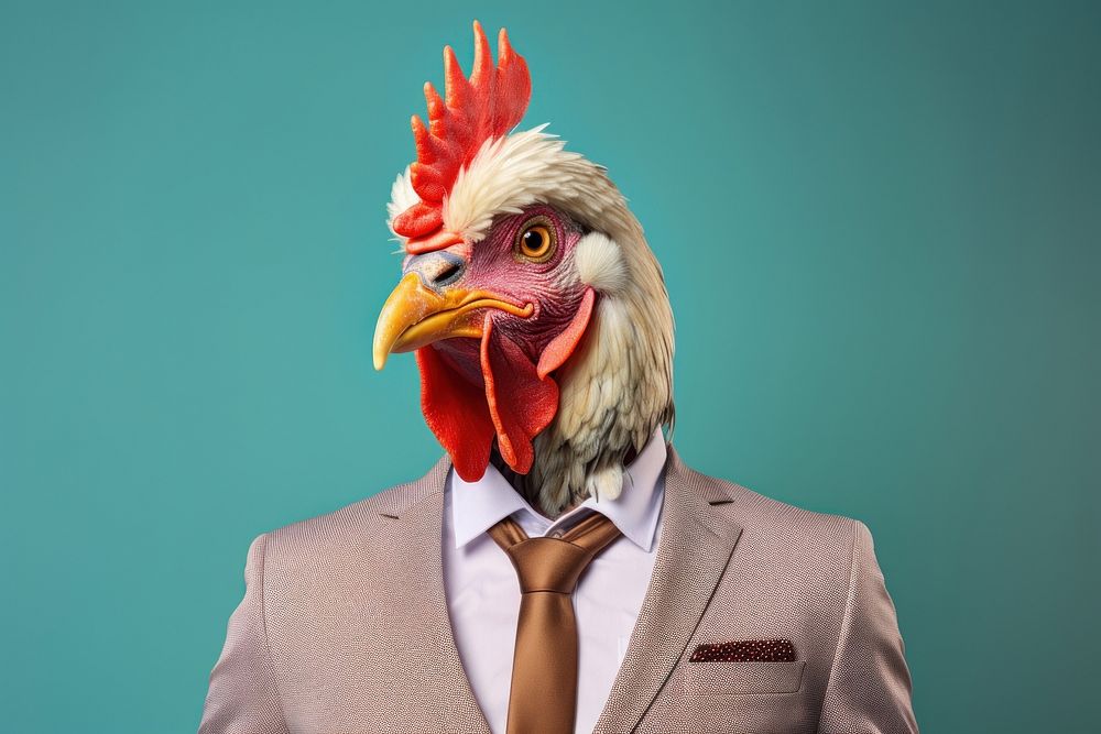 Chicken portrait poultry animal. AI generated Image by rawpixel.