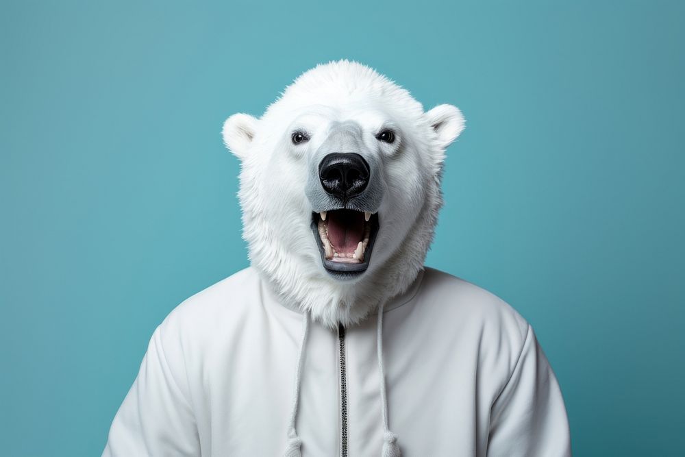Polar bear portrait mammal animal. AI generated Image by rawpixel.