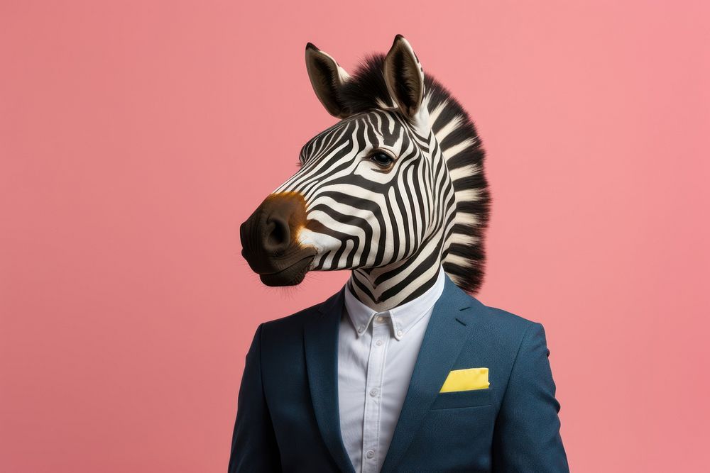 Zebra wildlife portrait animal. AI generated Image by rawpixel.