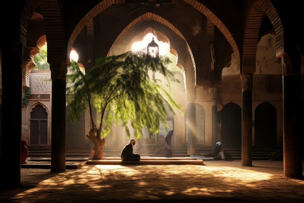 Mosque architecture building crypt. AI generated Image by rawpixel.