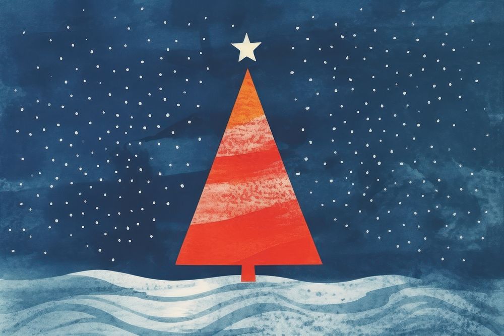 Christmas tree christmas night star. AI generated Image by rawpixel.