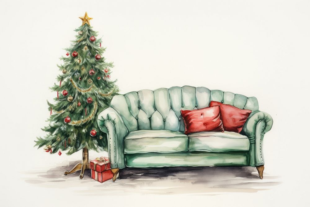 Christmas tree furniture paper. AI generated Image by rawpixel.