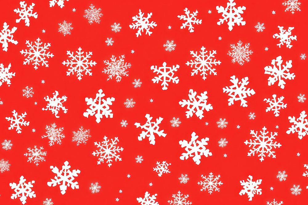 Snowflake pattern backgrounds red. AI generated Image by rawpixel.