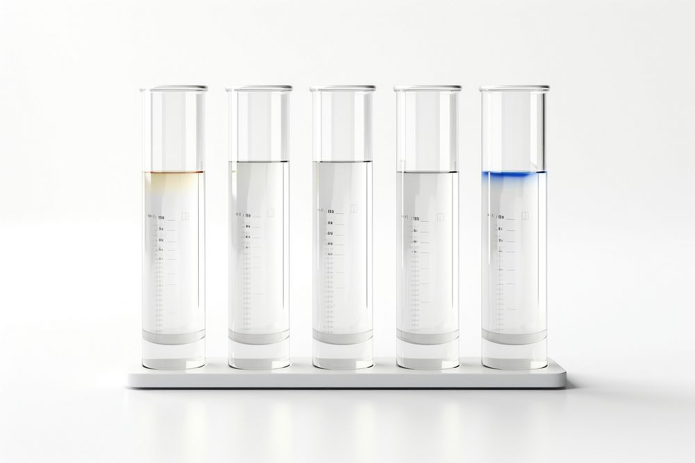 Lab Test Tube bottle white background biotechnology. AI generated Image by rawpixel.