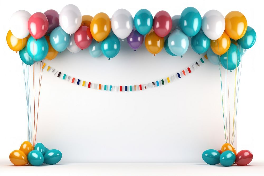 New year celebration balloon party. AI generated Image by rawpixel.