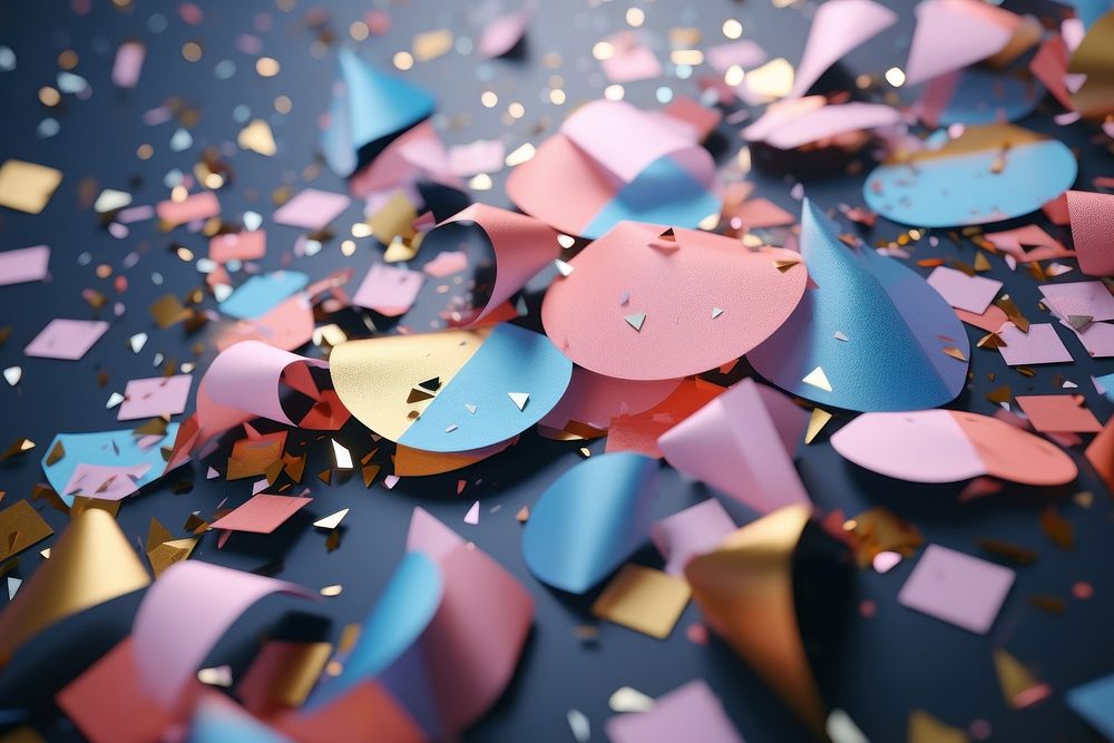 Confetti art backgrounds celebration. AI generated Image by rawpixel.