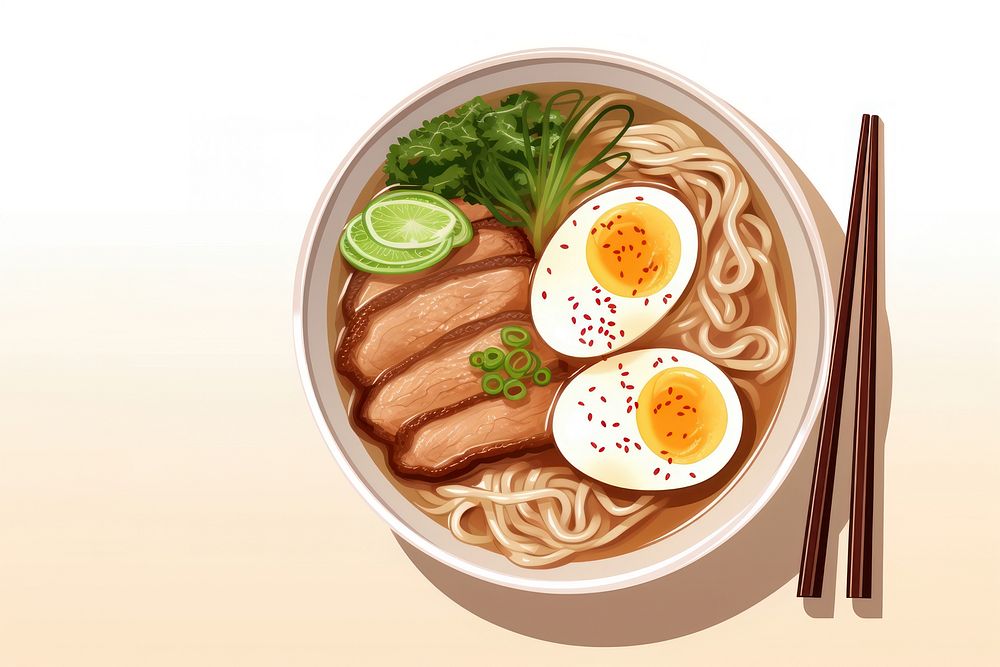 Miso ramen soup bowl meal. AI generated Image by rawpixel.