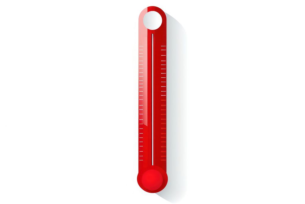 Thermometer white background measurements temperature. AI generated Image by rawpixel.