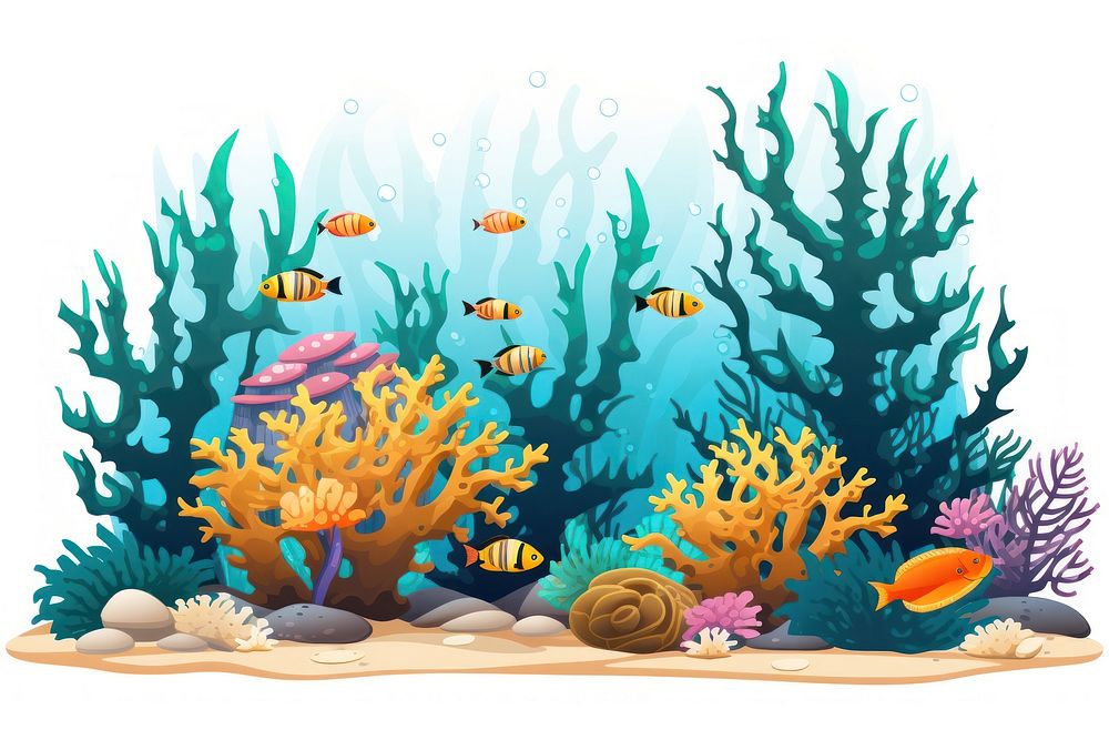 Undersea ecosystem aquarium outdoors nature. AI generated Image by rawpixel.