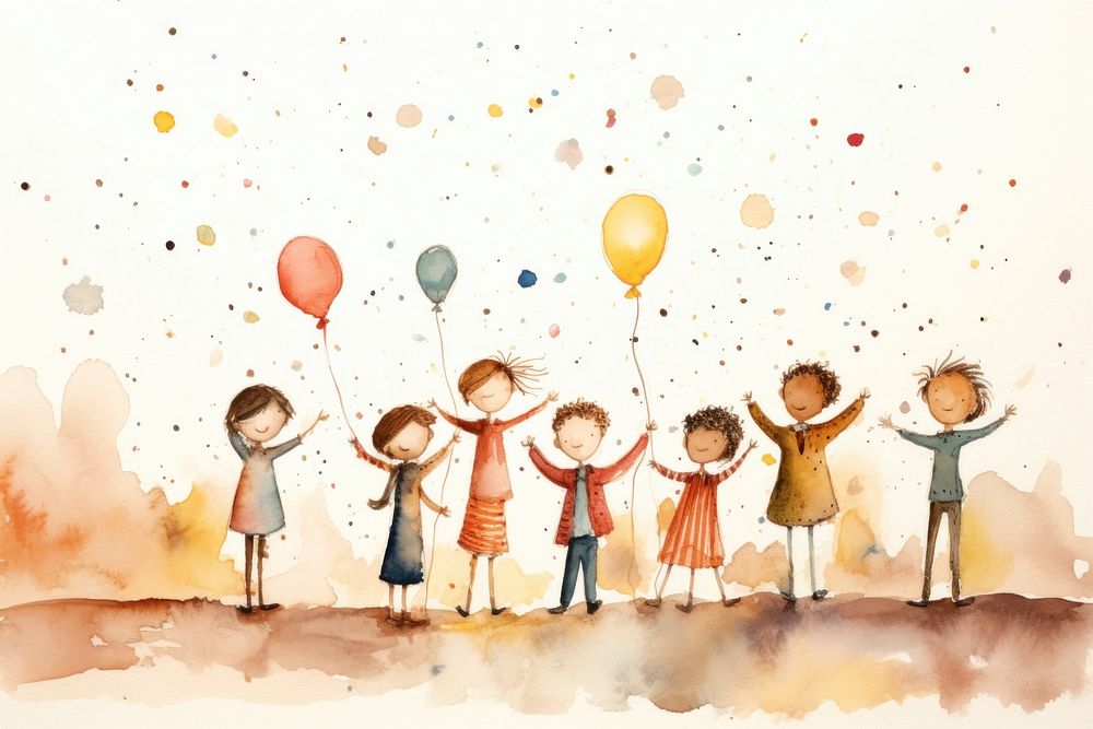 Balloon party togetherness celebration. AI generated Image by rawpixel.