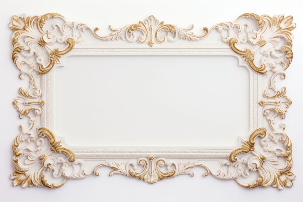 Rectangle Rococo backgrounds rectangle frame. AI generated Image by rawpixel.