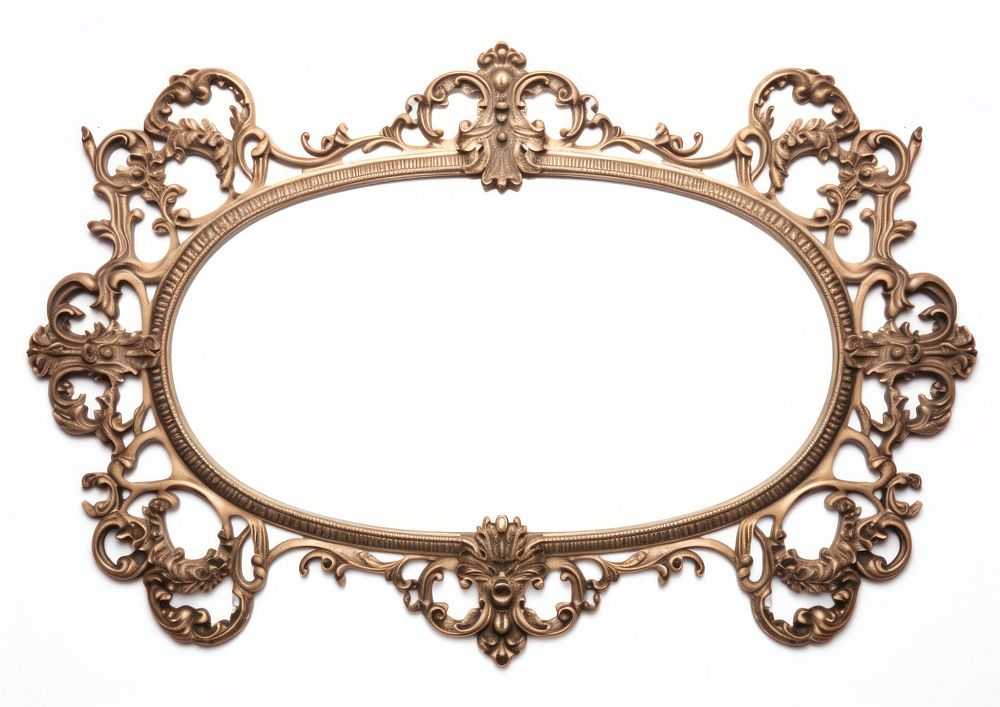 Crescent design frame vintage jewelry white background architecture. AI generated Image by rawpixel.