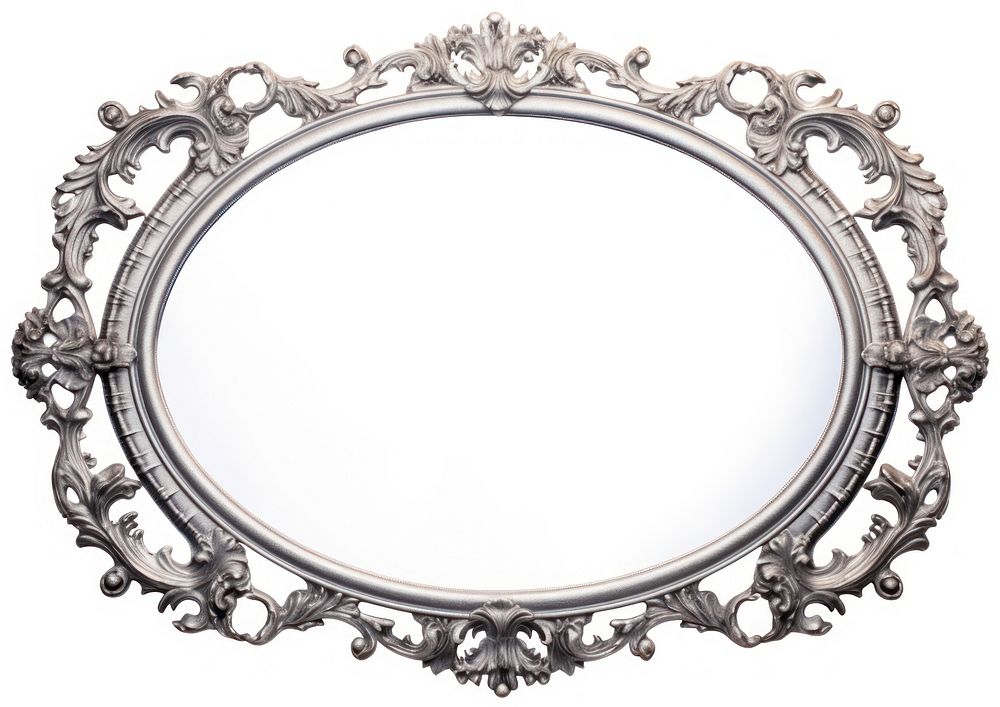 Oval Rococo mirror frame photo. AI generated Image by rawpixel.