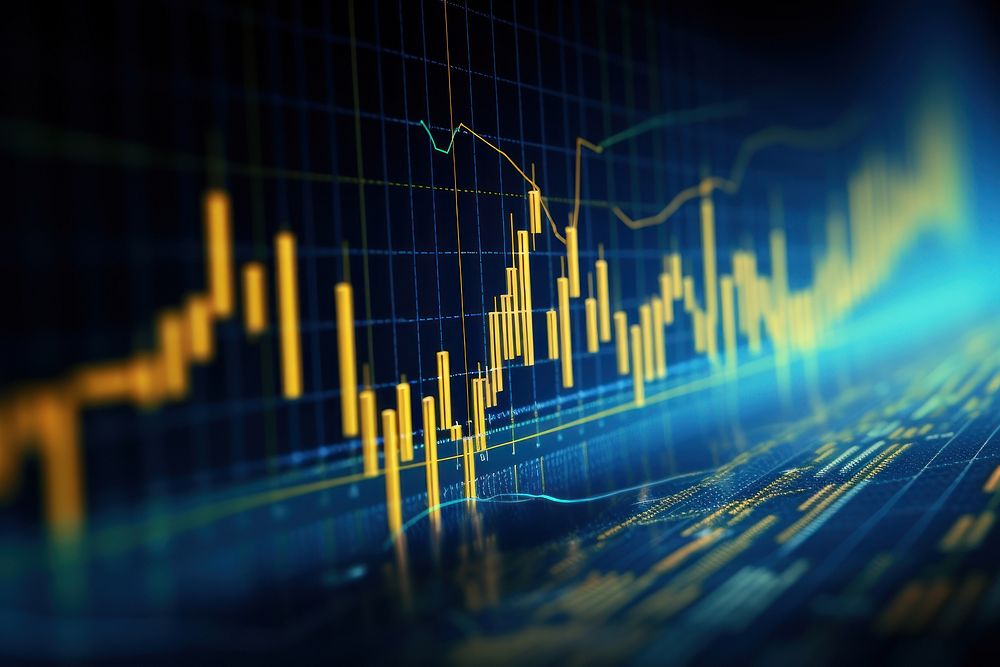 Simple trading chart technology blue | Free Photo Illustration - rawpixel