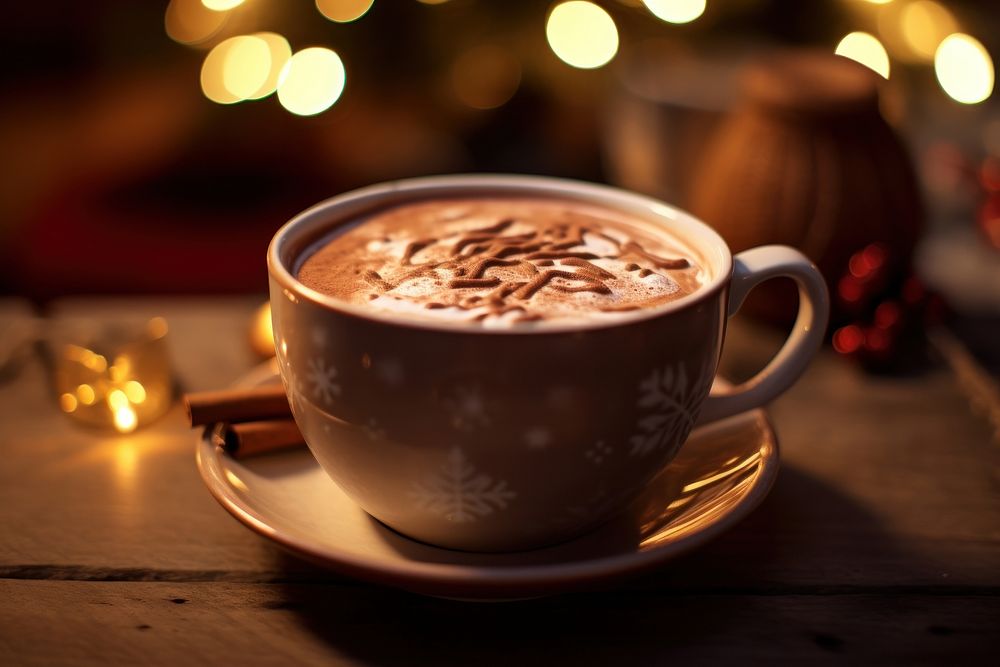 Hot chocolate dessert coffee drink. AI generated Image by rawpixel.