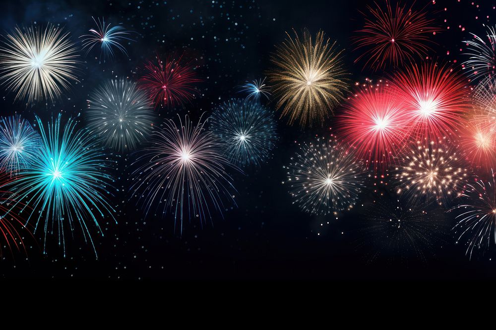 Firework border fireworks outdoors night. AI generated Image by rawpixel.