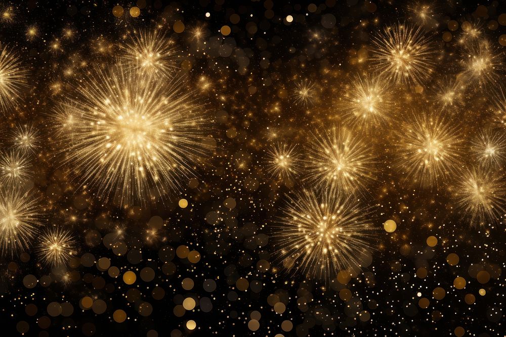 Gold glitter fireworks backgrounds abstract. AI generated Image by rawpixel.