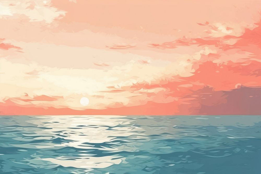 Sea outdoors horizon scenery. AI generated Image by rawpixel.