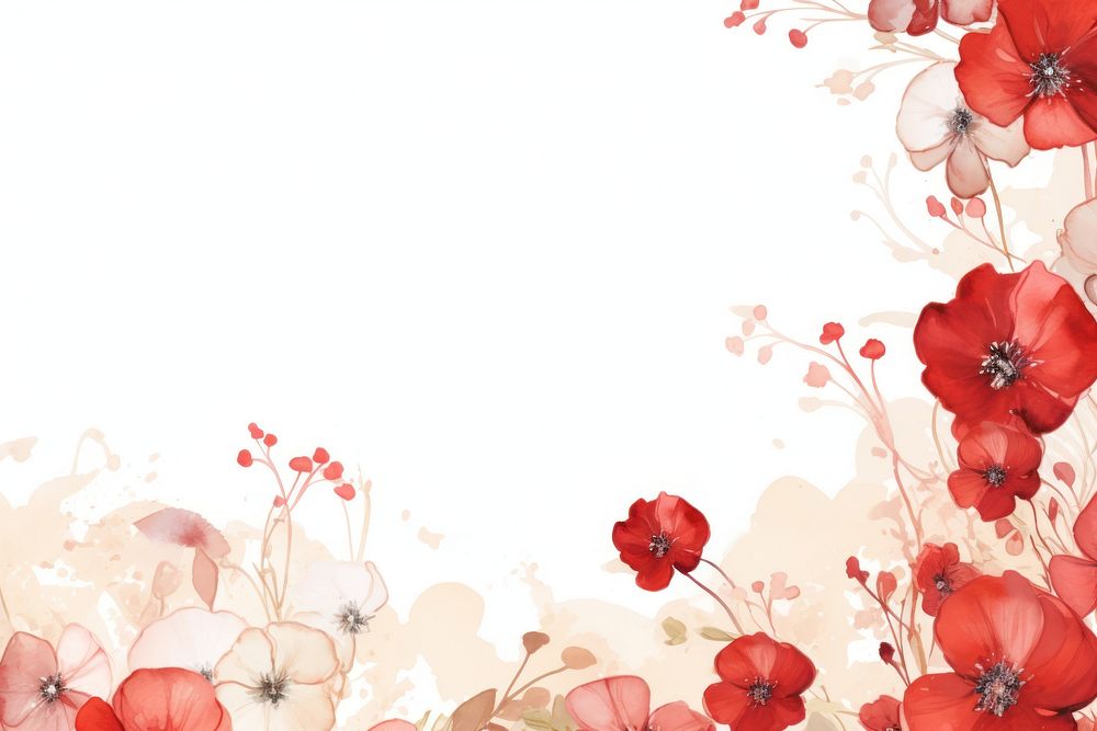 Watercolor flower pattern plant. AI generated Image by rawpixel.