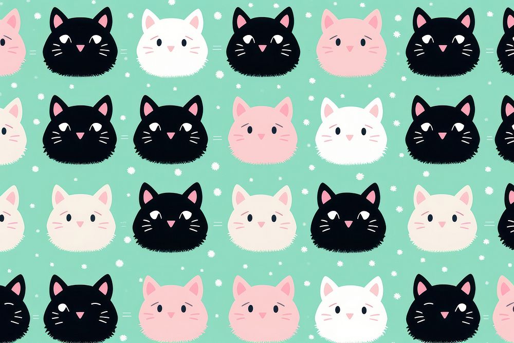 Cat pattern backgrounds animal. AI generated Image by rawpixel.