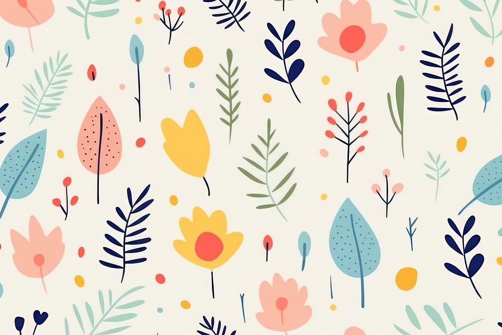 Summer plant pattern backgrounds creativity. AI generated Image by rawpixel.
