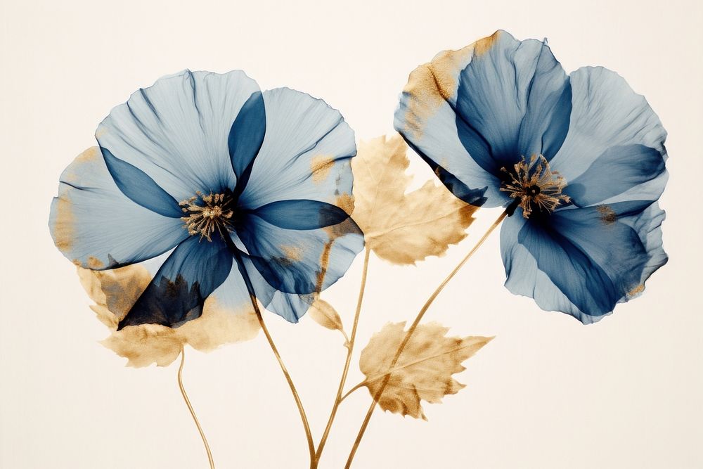 Minimal dry poppy flower petal plant. AI generated Image by rawpixel.