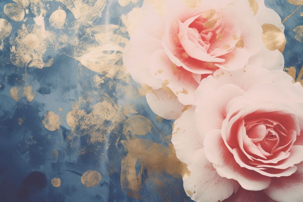 Rose backgrounds painting flower. AI generated Image by rawpixel.
