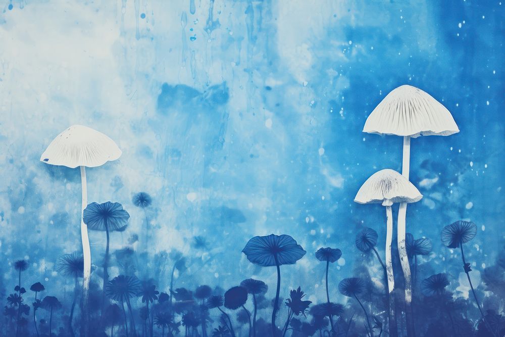 Cute mushroom backgrounds outdoors nature. AI generated Image by rawpixel.