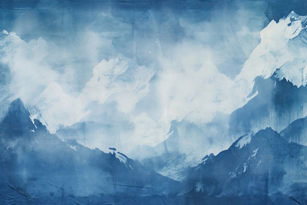Mountain mountain backgrounds painting. AI generated Image by rawpixel.
