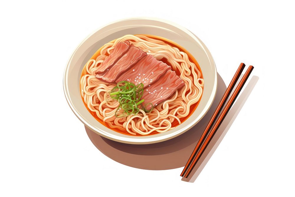 Ramen chopsticks soup bowl. AI generated Image by rawpixel.