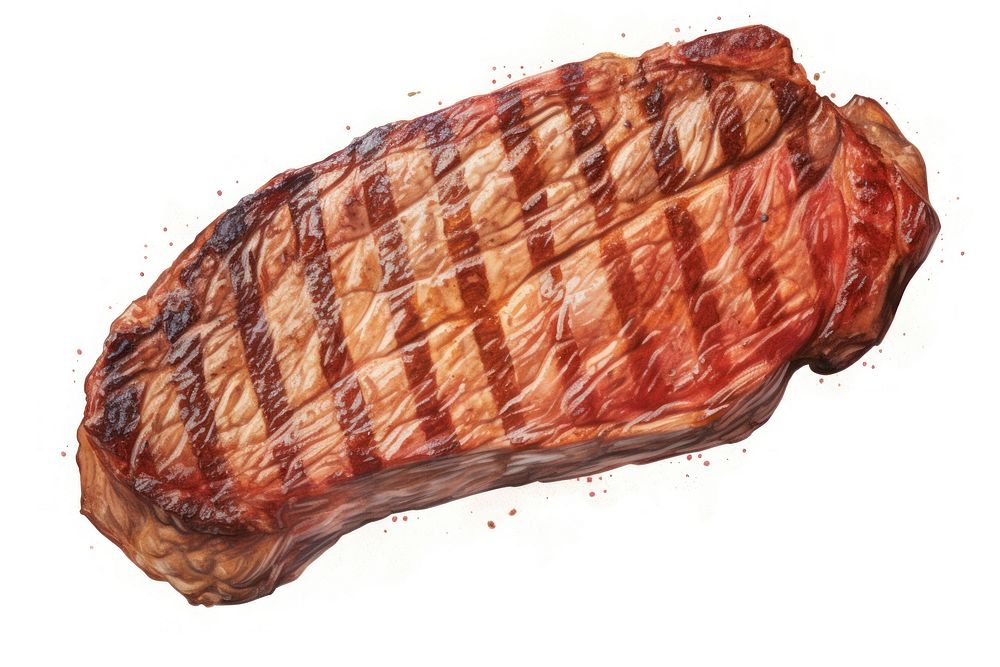Pan grilled steak meat food pork. AI generated Image by rawpixel.