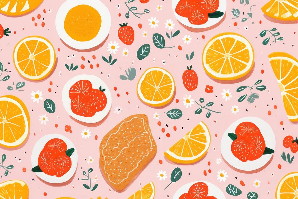 Pattern grapefruit lemon plant. AI generated Image by rawpixel.