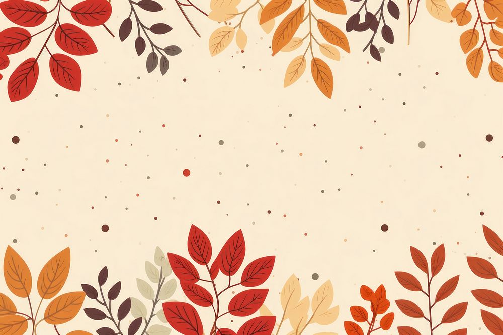Autumn bright leaves pattern plant leaf. AI generated Image by rawpixel.