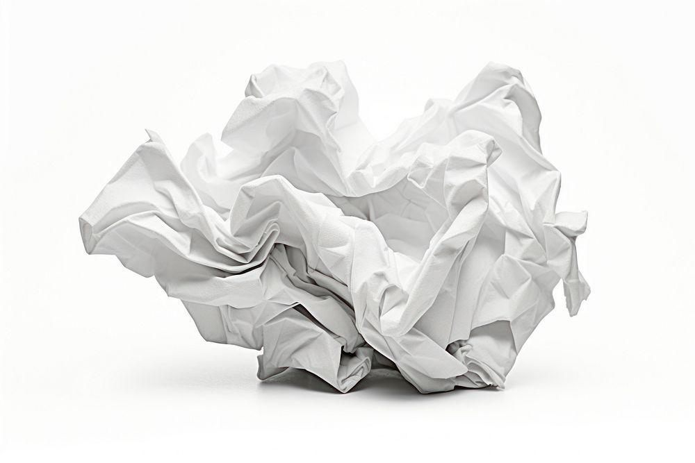 Paper white white background crumpled. AI generated Image by rawpixel.