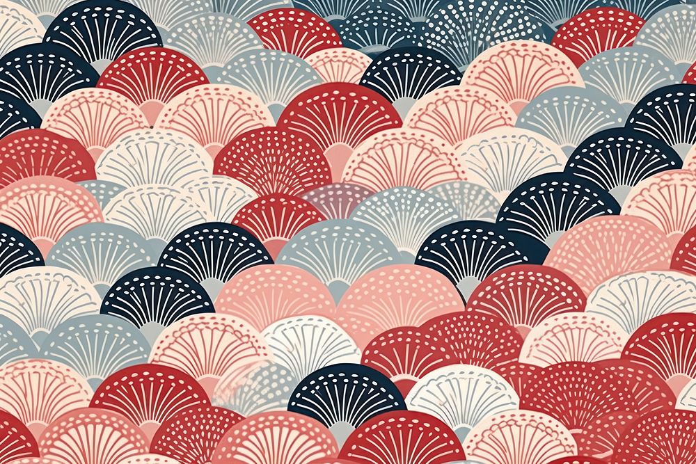 Japanese pattern red backgrounds repetition. AI generated Image by rawpixel.