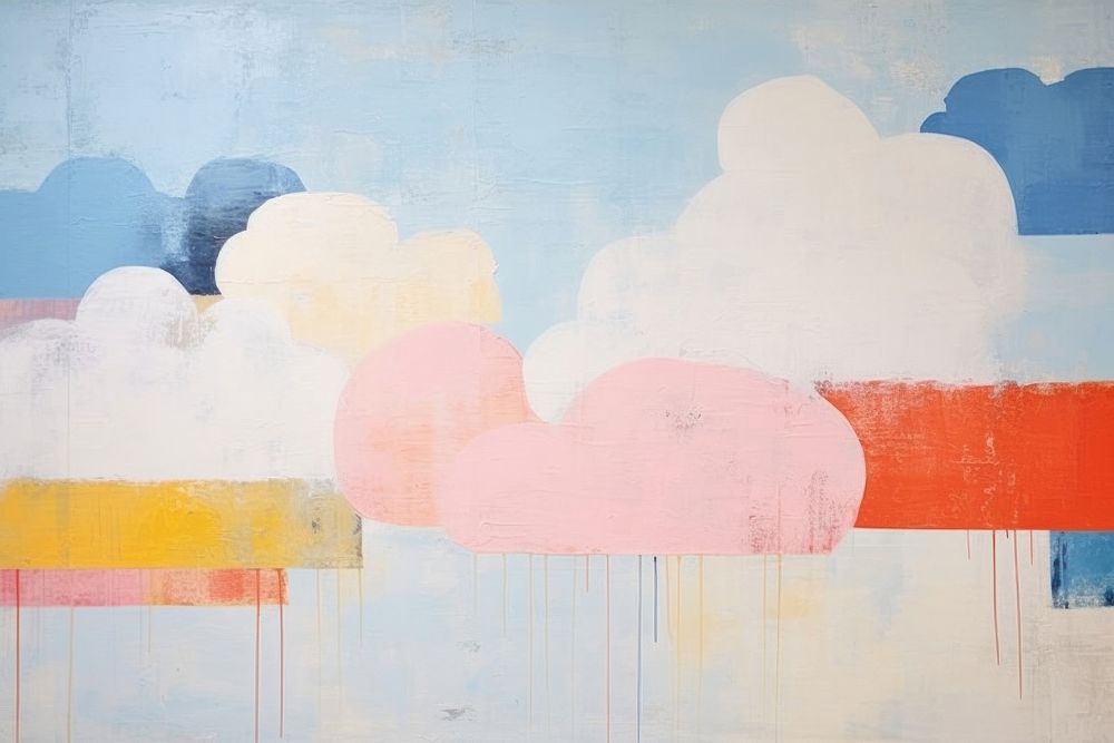 Cloud art abstract painting