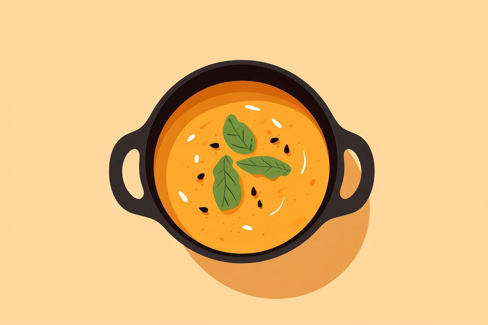 Pumpkin soup food meal dish. AI generated Image by rawpixel.