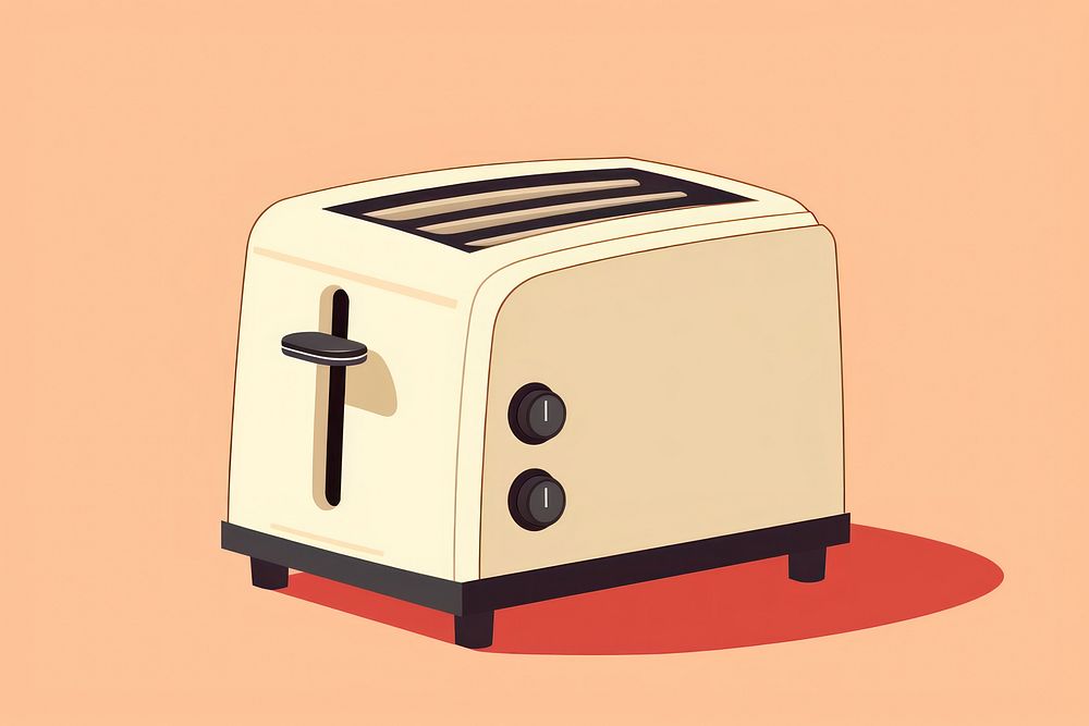 Toaster technology appliance cartoon. AI generated Image by rawpixel.