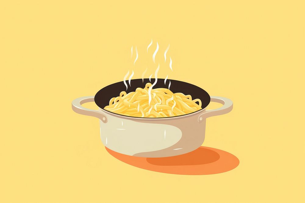 Cooking pasta spaghetti food pot. AI generated Image by rawpixel.
