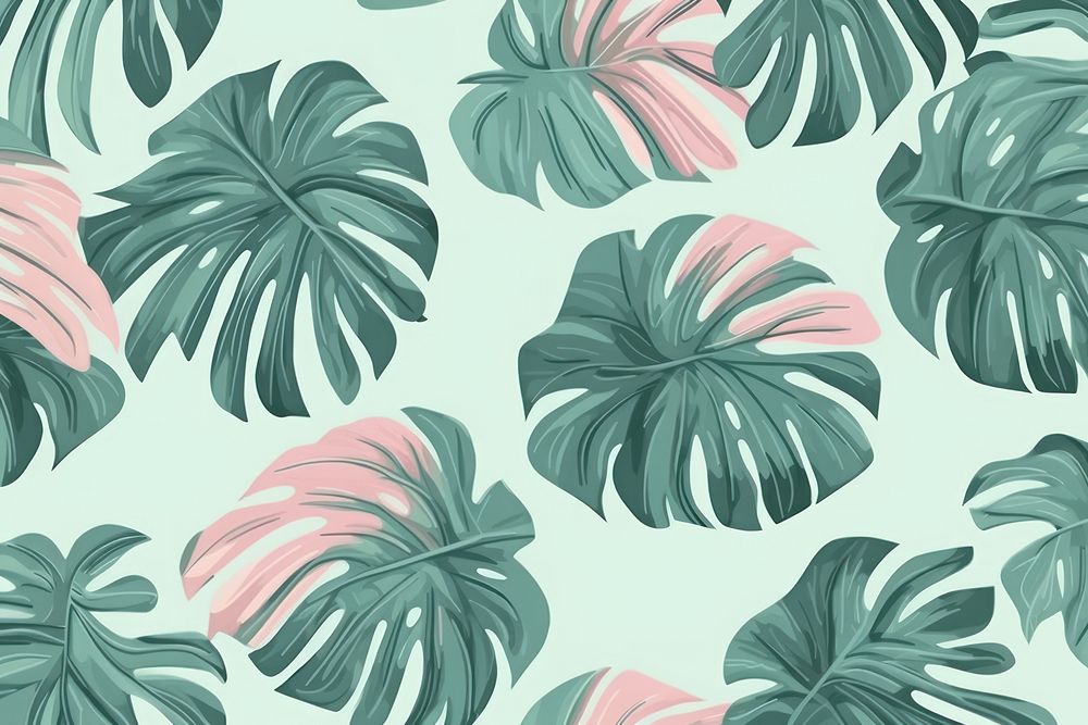 Philodendron pattern backgrounds plant. AI generated Image by rawpixel.
