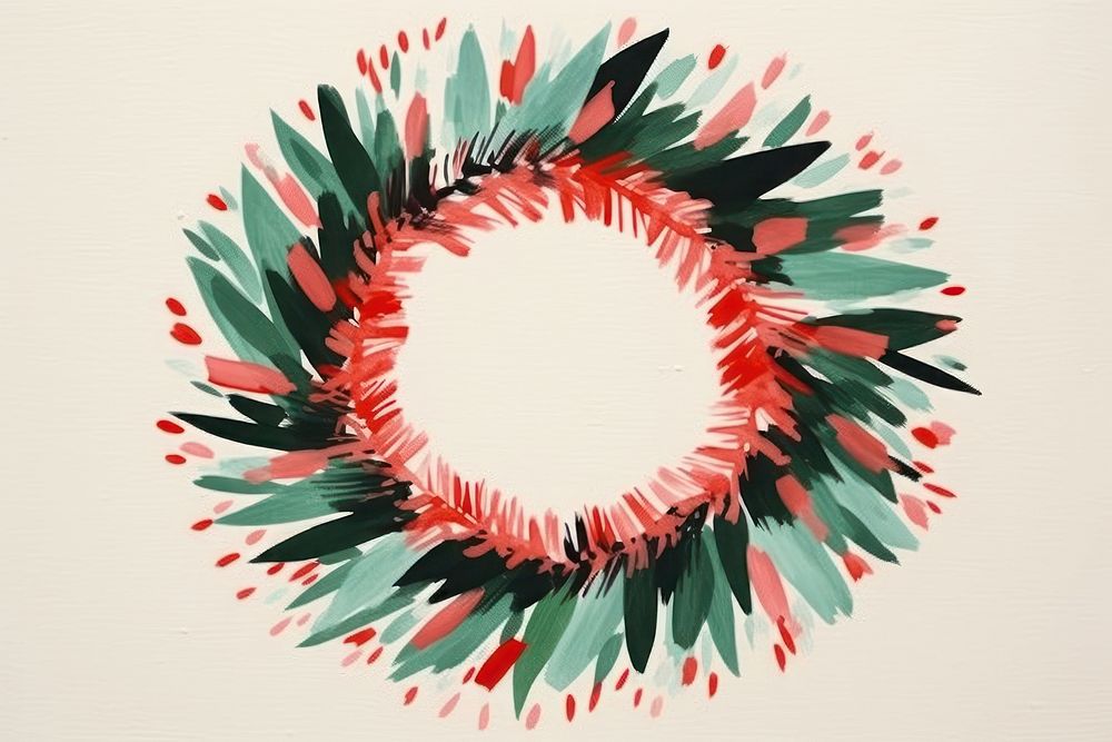 Wreath art christmas wreath. AI generated Image by rawpixel.