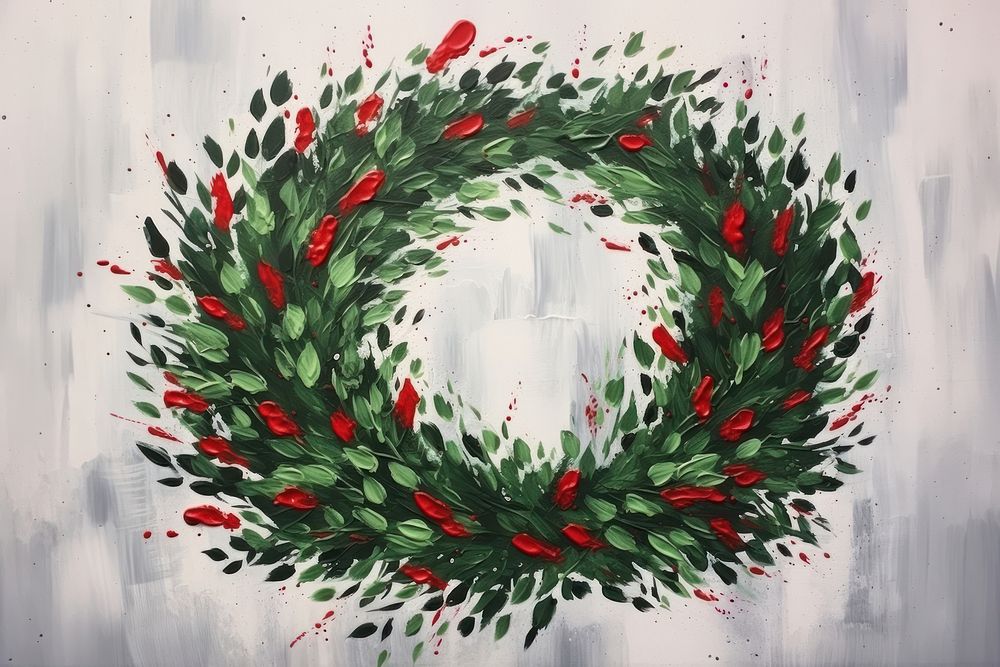 Wreaths wreath art christmas. AI generated Image by rawpixel.
