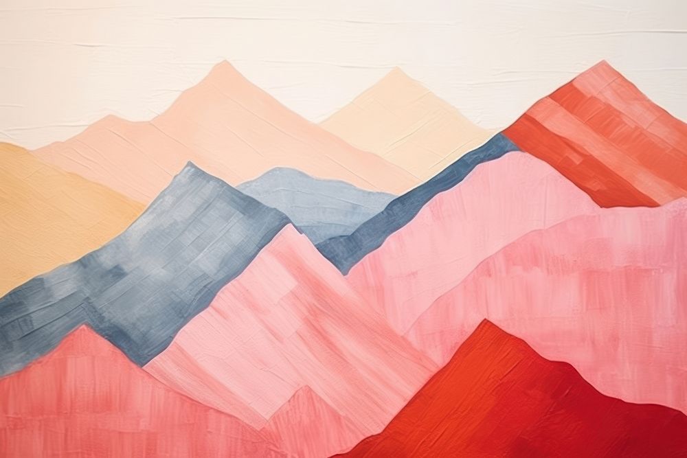 Mountain art abstract painting. AI generated Image by rawpixel.