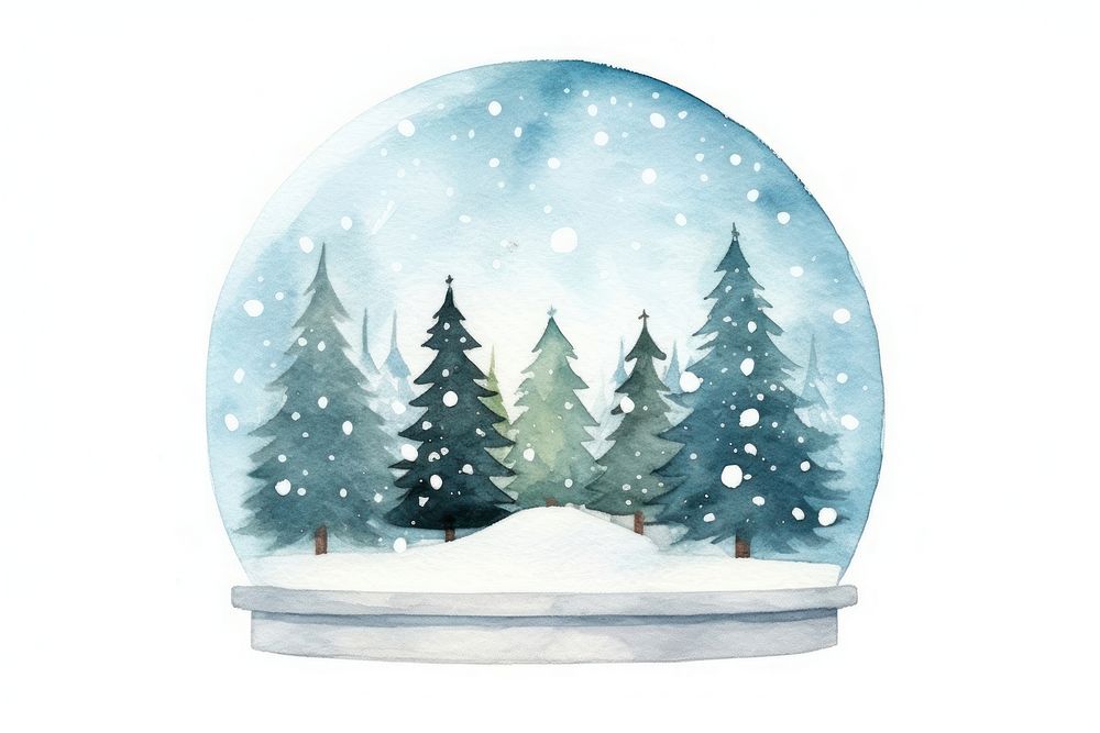 Snow globe christmas nature plant. AI generated Image by rawpixel.