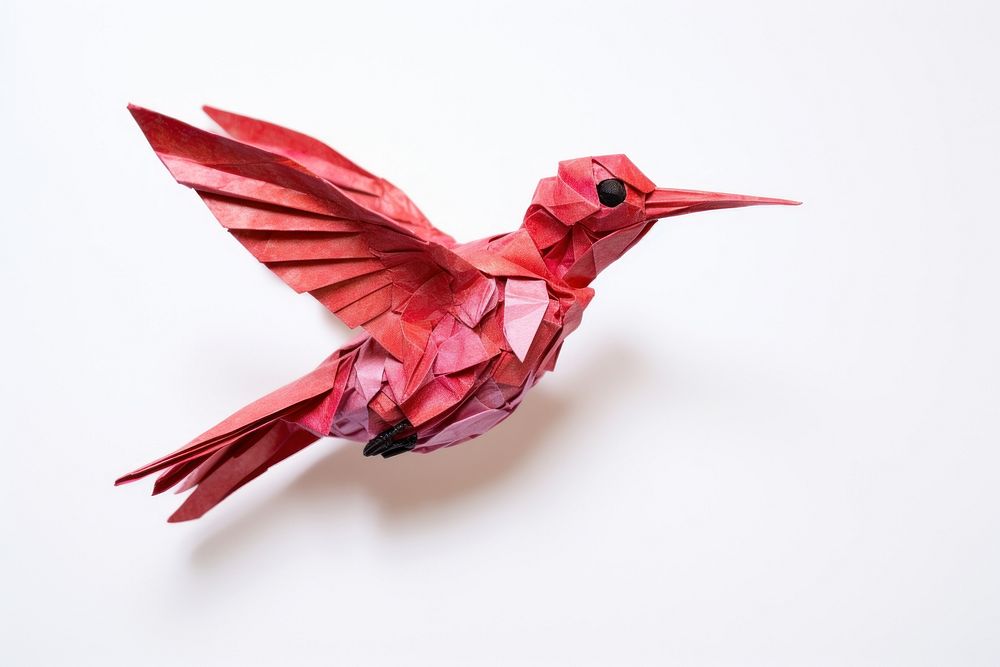 Humming bird paper origami animal. AI generated Image by rawpixel.