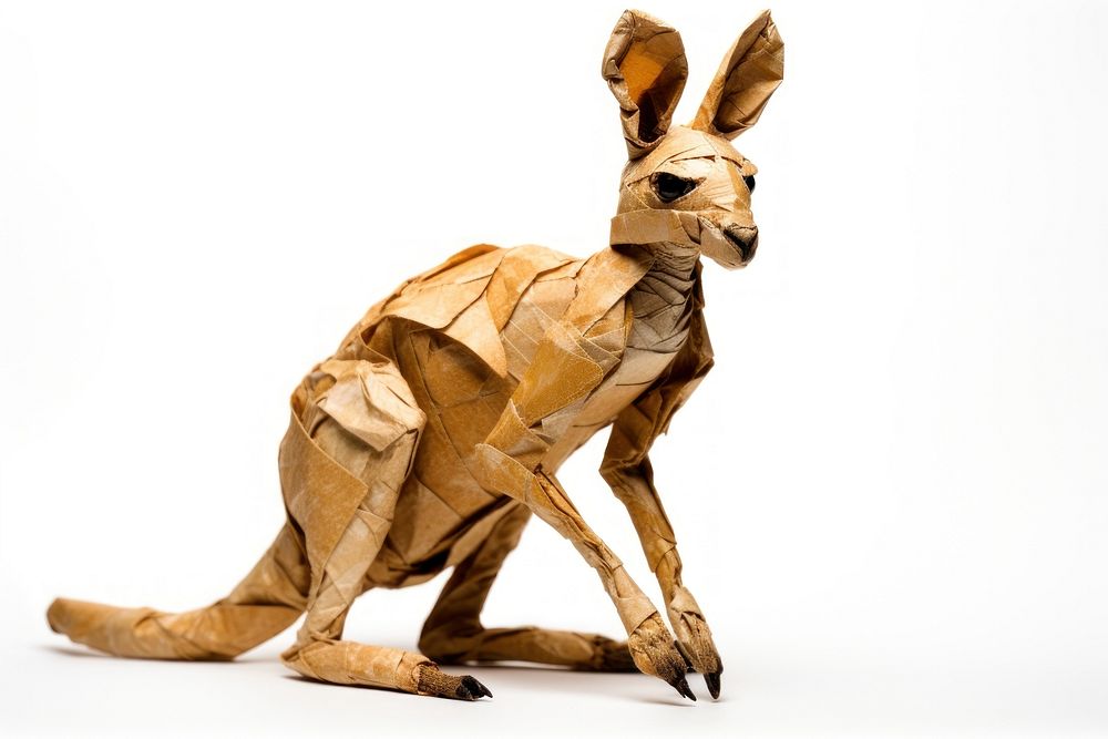 Kangaroo animal mammal paper. AI generated Image by rawpixel.
